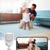 Cámara para Pets, mini monitor de bebé 1080P con cámara y audio, visión nocturna, audio bidireccional, alarma de movimiento para cámara de seguridad del Home & Kitchen, ver video en vivo en cualquier lugar, almacenamiento en la nube, trabajar con WiFi 2.4G - Imagen 4