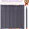 iBayam - Bolígrafos para planificador de diarios, rotuladores de punta fina, rotuladores de punta fina para dibujar, rotuladores porosos para escribir en diario, tomar notas, calendario, colorear, arte, oficina, suministros escolares, 18 colores - Imagen 2