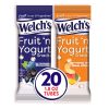 Welch's Fruit Snacks, Fruit 'n Yogurt Variety Pack, Blueberry Acai & Mango Peach, sin gluten, paquete a granel, bolsas individuales de 1.8 oz (paquete de 20)
