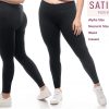 SATINA Leggings de talle alto para mujer - Leggings suaves para mujer en capri y largos completos - Tallas regulares y grandes en 25 colores - Imagen 3