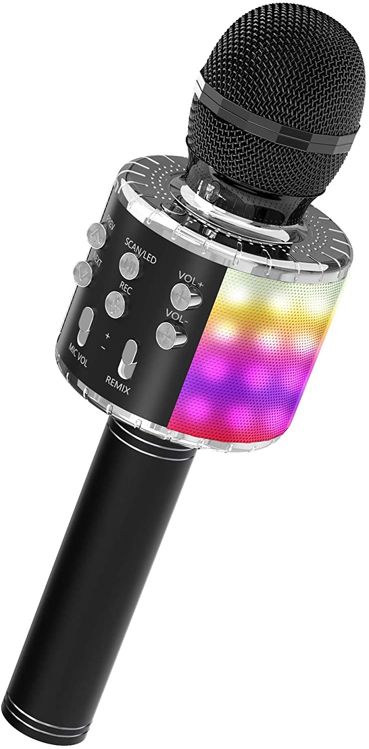 sin cable sexo itálico OVELLIC Micrófono de karaoke para niños, micrófono de karaoke inalámbrico Bluetooth con luces LED, máquina de altavoz de micrófono portátil de mano, grandes regalos juguetes para niñas niños adultos todas las edades ( sin cable sexo itálico OVELLIC Micrófono de karaoke para niños, micrófono de karaoke inalámbrico Bluetooth con luces LED, máquina de altavoz de micrófono portátil de mano, grandes regalos juguetes para niñas niños adultos todas las edades (
