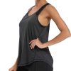 Aeuui - Camiseta de entrenamiento para mujer, malla con espalda cruzada, camisetas de yoga, Apparel de gimnasio - Imagen 3