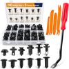 GOOACC 240 clips de retención de parachoques para coche, remaches de plástico, sujetadores, kit de retención de empuje, tamaños más populares, juego de remaches de pasador de empuje automático, clips de guardabarros de panel de puerta para GM Ford Toyota Honda Chrysler