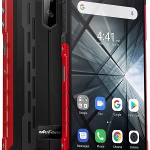 Ulefone Armor X3 IP68 – Teléfono celular resistente al agua, pantalla HD+ de 5.5 pulgadas, 2 GB + 32 GB Android 9.0 5000 mAh, batería global 3G Dual SIM Dual Cámaras Face ID brújula + GPS a prueba de golpes (rojo)