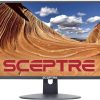 Sceptre Monitor LED profesional delgado de 24 pulgadas, 75 Hz, 1080p, 2 altavoces integrados HDMI VGA, máquina negra (serie E248W-19203R)