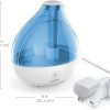 Humidificador ultrasónico de vapor frío Pure Enrichment® MistAire™: la unidad premium dura hasta 25 horas con un funcionamiento silencioso, apagado automático, función de luz nocturna y sin BPA - Imagen 7