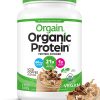 Proteína en polvo orgánica a base de plantas Orgain, café helado, 21 g de proteína, 60 mg de cafeína, vegano, carbohidratos netos bajos, no lácteos, sin gluten, sin azúcar añadido, sin soja, Kosher, sin OMG, con sabor, 32.48 oz