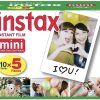 Película instantánea Fujifilm Instax Mini, paquete de 10 hojas × 5 (50 tomas en total) - Imagen 3