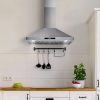 Cosmo 63175S Campana extractora de montaje en pared de 30 pulgadas con conducto convertible sin conducto (se necesitan filtros adicionales, no incluidos), ventilación de estufa estilo chimenea de techo, luz LED, filtro permanente, ventilador de 3 velocidades, en acero inoxidable - Imagen 2
