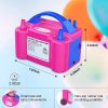 ID IDAODAN portátil de doble boquilla rosa roja 110 V 600 W bomba de soplador de globos eléctrico/inflador de globos eléctrico para decoración - Imagen 6