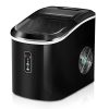 Encimera de máquina para hacer hielo Euhomy, 26 libras en 24 horas, 9 cubos listos en 6 minutos, máquina de hielo eléctrica y máquina de hielo portátil compacta con pala de hielo y cesta perfecta para el Home & Kitchen/Home & Kitchen/oficina (negro)
