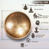 Juego de cuencos tibetanos para cantar, regalo único de cuenco para cantar, útil para meditación, yoga, relajación, curación de chakras, oración y atención plena (dorado) - Imagen 2