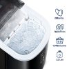 Encimera de máquina para hacer hielo Euhomy, 26 libras en 24 horas, 9 cubos listos en 6 minutos, máquina de hielo eléctrica y máquina de hielo portátil compacta con pala de hielo y cesta perfecta para el Home & Kitchen/Home & Kitchen/oficina (negro) - Imagen 2