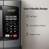 Toshiba EM925A5A-BS Horno de microondas con modo ECO de encendido/apagado de sonido e iluminación LED, 0.9 pies cúbicos/900 W, acero inoxidable negro - Imagen 5