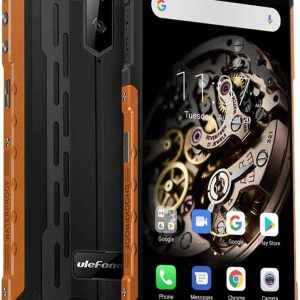 Rugged Smartphones desbloqueados, Android 10, resistente al agua IP68 teléfono rígido, tarjetas SIM duales, 4G Global LTE, Armor X5 2020, batería de 5000 mAh, reconocimiento facial, Bluetooth (naranja)