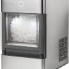 GE perfil ópalo | Máquina para hacer hielo en pepitas para mostrador | Máquina de hielo portátil completa con conectividad Bluetooth | Esenciales de Home & Kitchen para el Home & Kitchen inteligente | Acabado de acero inoxidable | Hasta 24 libras. de hielo por día