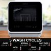 Farberware FDW05ASBWHA Lavavajillas de encimera portátil completo con tanque de agua incorporado de 5 litros, 5 programas, cuidado del bebé, lavado de vidrio y frutas, negro/blanco - Imagen 10