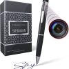 Pluma de cámara espía oculta 1080p - Pluma espía de cámara de niñera Grabación en bucle Full HD o toma de fotografías - Cámara de seguridad oculta inalámbrica con lente gran angular, recargable discreta