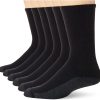 Hanes Max Cushion Crew Calcetines para hombre, paquete de 6 pares