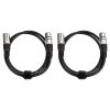 Amazon Basics XLR macho a hembra cable de micrófono - 3 pies, paquete de 2, negro - Imagen 4