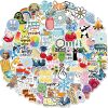 Pegatinas para botellas de agua, paquete de 100 pegatinas de hidroflasco para niños y adolescentes, pegatinas de vinilo Vsco impermeables para ordenador portátil, monopatín, equipaje, pegatinas para ordenador para adolescentes, niñas y niños