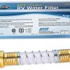 Camco 40043 TastePure RV/Filtro de agua marino con protector de manguera flexible | protege contra las bacterias | Reduce el mal sabor, los olores, el cloro y los sedimentos en el agua potable