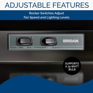 Broan-NuTone 423623 Inserto de campana extractora con ventilador de escape de luz para debajo del gabinete, 6.0 Sones, 190 CFM, 36 pulgadas, negro - Imagen 6
