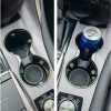 JUSTTOP Posavasos para portavasos de automóvil, paquete de 2 posavasos universales antideslizantes para portavasos, accesorios para el interior del automóvil con diamantes de imitación de cristal brillante, negro - color AB - Imagen 5