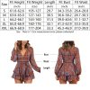 Relipop - Mono para mujer con estampado floral, cuello en V, manga holgada, lazo en la cintura, doble capa, dobladillo con volantes, minivestido corto - Imagen 6