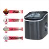 Frigidaire EFIC117-SSBLACK-COM EFIC117-SSBLACK Máquina compacta portátil de 26 libras, máquina para hacer hielo de acero inoxidable, mediana, acero inoxidable negro - Imagen 5
