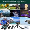 Binoculares HD de 12x42 para adultos con adaptador de teléfono actualizado, trípode y adaptador de trípode - Binoculares de gran vista con visión clara con poca luz - Binoculares impermeables para observación de aves Caza Viajes - Imagen 6