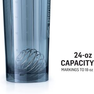 BlenderBottle Shaker Bottle Pro Series perfecto para batidos de proteínas y preentrenamiento, 24 onzas, negro - Imagen 2