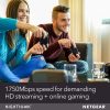 Enrutador Wi-Fi inteligente NETGEAR Nighthawk, R6700 - AC1750 Velocidad inalámbrica de hasta 1750 Mbps | Cobertura de hasta 1500 pies cuadrados y 25 dispositivos | 4 puertos Ethernet 1G y 1 puerto USB 3.0 | Armadura de seguridad - Imagen 2