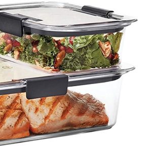 Contenedores de almacenamiento de Food & Beverages a prueba de fugas Rubbermaid Brilliance con tapas herméticas, juego de 4 (8 piezas en total) | Sin BPA y resistente a las manchas. - Imagen 2