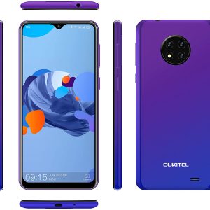 Banerqi OUKITEL C19 6.49 » HD + 2GB 16GB Smartphone MTK6737 Quad Core Android 10.0 Teléfono móvil 4000mAh Tipo-C (Azul Degradado)