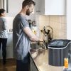 Frigidaire EFIC117-SSBLACK-COM EFIC117-SSBLACK Máquina compacta portátil de 26 libras, máquina para hacer hielo de acero inoxidable, mediana, acero inoxidable negro - Imagen 7