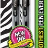 Zebra Pen Z-Grip Bolígrafo retráctil, punta media, 1,0 mm, tinta negra, 2 unidades