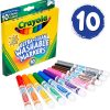 Marcadores lavables Crayola Ultra Clean, línea ancha, colores clásicos, 10 unidades - Imagen 3