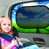 Enovoe Parasol para ventana de coche – (2 unidades) – 21 x 14 pulgadas parasol adhesivo para ventanas de coche – Protección contra el sol, el deslumbramiento y los rayos UV para su hijo – Parasol para ventana lateral de bebé - Imagen 2