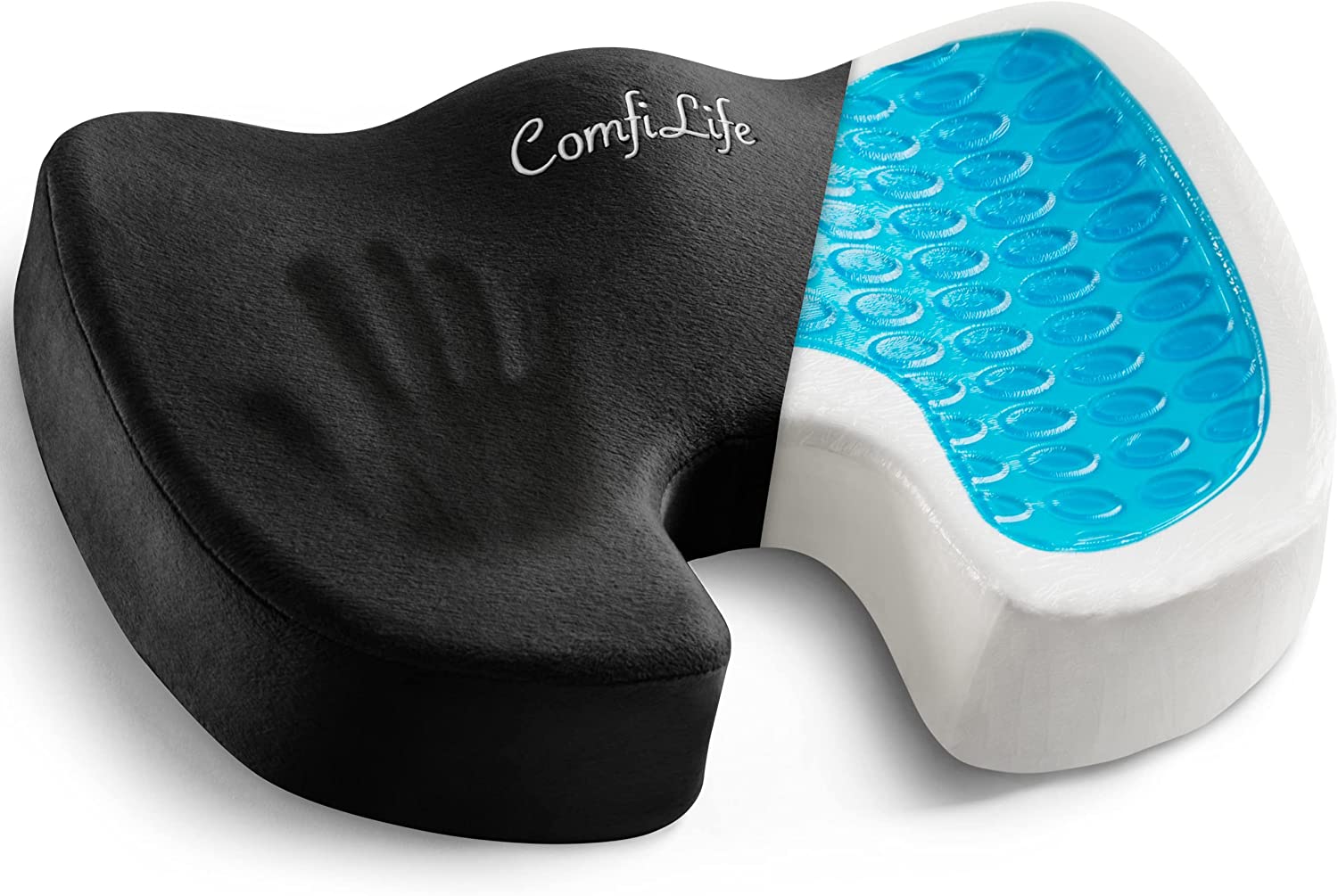 LargeLeaf Cojín ergonómico de gel para silla de brazos con cojín