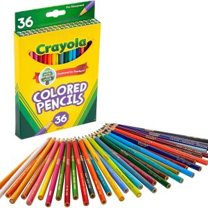 Juego de lápices de colores Crayola, suministros escolares, colores surtidos, 36 unidades, largo - Imagen 5