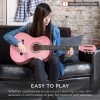 Best Choice Products - Kit de iniciación para guitarra acústica de madera para principiantes de 38 pulgadas con bolsa de transporte, sintonizador digital, 6 púas de celuloide, cuerdas de nailon, capo, tela, correa con soporte para púas, color azul - Imagen 6