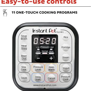 Instant Pot Duo 7 en 1 olla a presión eléctrica, olla de cocción lenta, olla arrocera, vapor, salteado, yogurtera, calentador y esterilizador, 3 cuartos, acero inoxidable/negro - Imagen 4