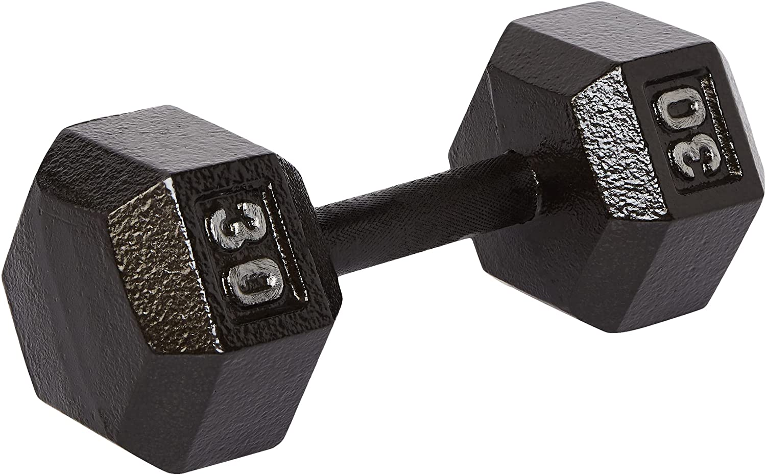 Peso de mano con mancuernas hexagonales con revestimiento de goma de Amazon Basics