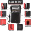 Radio portátil PowerBear | AM/FM, funciona con pilas 2AA con recepción de largo alcance para uso en interiores, exteriores y emergencias | Radio con altavoz y conector para auriculares (negro) - Imagen 3