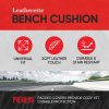 Motor Trend - Funda para asiento trasero de coche de piel sintética beige - Cojín acolchado para asiento trasero con bolsillos de almacenamiento, protector de asiento de banco premium, funda interior para auto, camión, furgoneta, SUV - Imagen 2