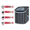 Frigidaire EFIC117-SSBLACK-COM EFIC117-SSBLACK Máquina compacta portátil de 26 libras, máquina para hacer hielo de acero inoxidable, mediana, acero inoxidable negro - Imagen 3