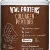 Vital Proteins Suplemento en polvo de colágeno de chocolate (tipo I, III) para la articulación de las uñas del cabello de la piel - Colágeno hidrolizado - Lácteos y sin gluten - 27 g por porción - Sabor a chocolate, bote de 26.8 oz