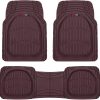 Motor Trend 923-BD Borgoña FlexTough Contour Liners-Deep Dish Heavy Duty Alfombrillas de goma para coche, SUV, camión y furgoneta, protección contra todo tipo de clima para adaptarse a la mayoría de vehículos