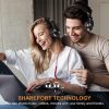 OneOdio - Auriculares con cable para colocar sobre las orejas, monitor de estudio y mezcla de DJ, auriculares estéreo con controladores de neodimio de 50 mm y conector de audio de 1/4 a 3,5 mm para AMP, computadora, grabación, teléfono, piano, guitarra, portátil, color negro - Imagen 3